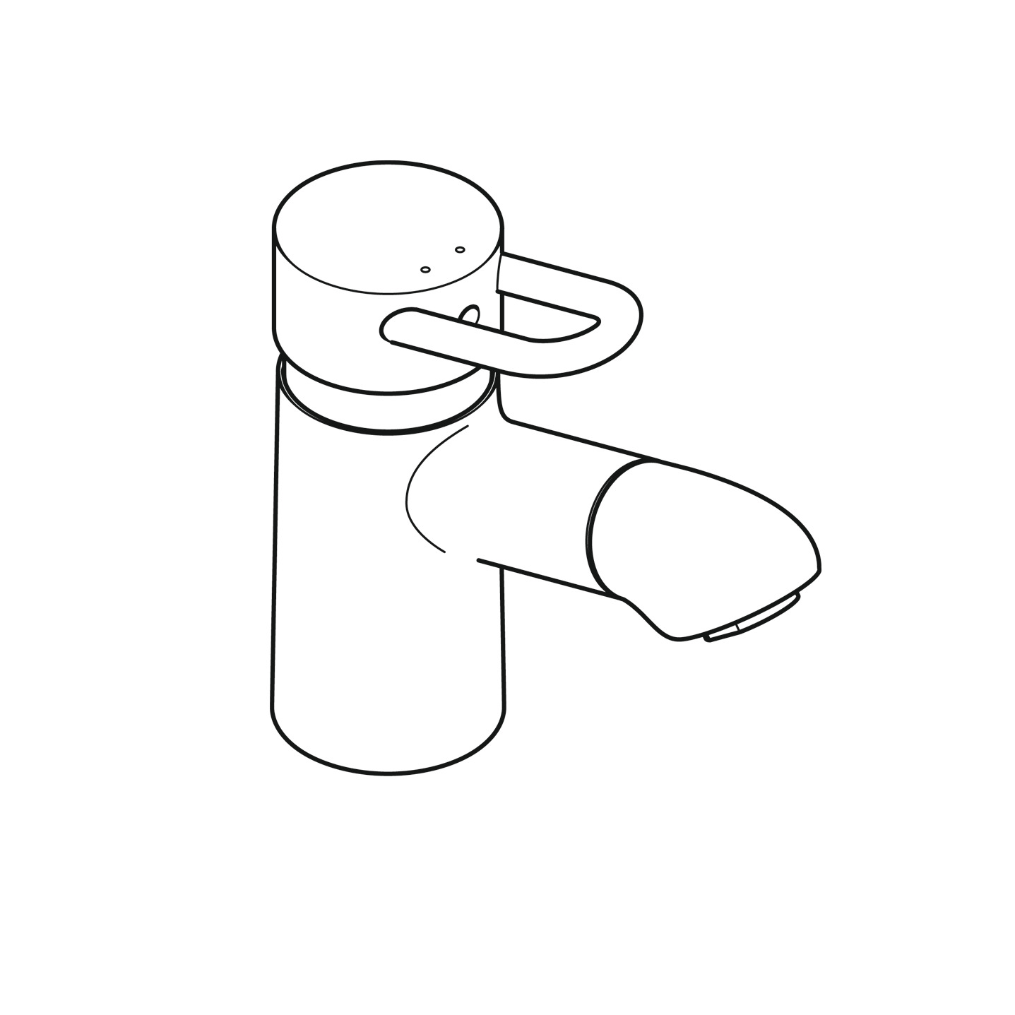 XX AX Uno Color basin mixer large chrome