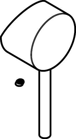 Handle for AXOR Starck Puro bath- and shower mixer for exposed installation