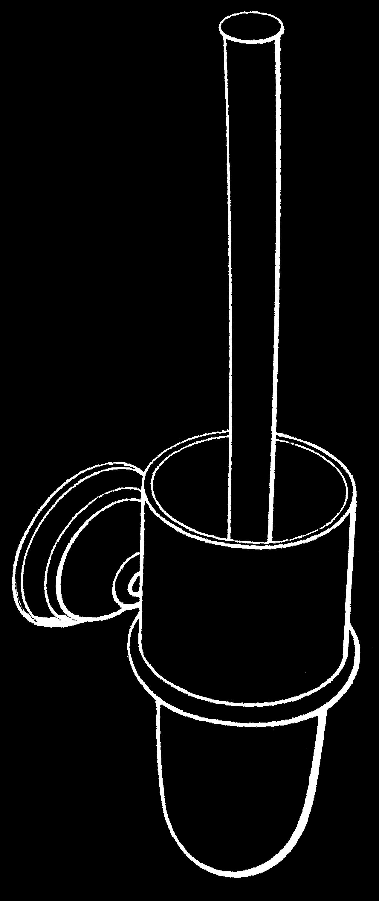 Toilet brush holder wall-mounted