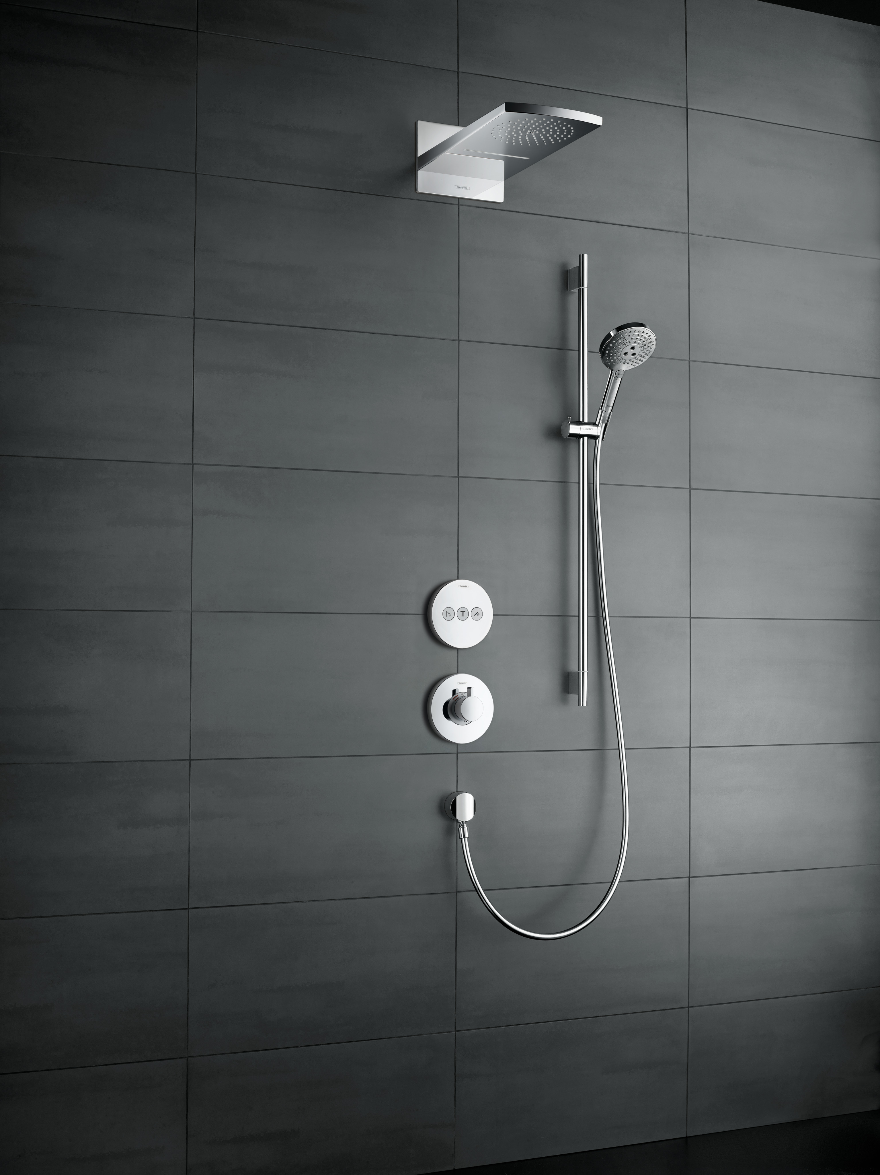 hansgrohe Overhead showers: Raindance Rainfall, 2 spray modes