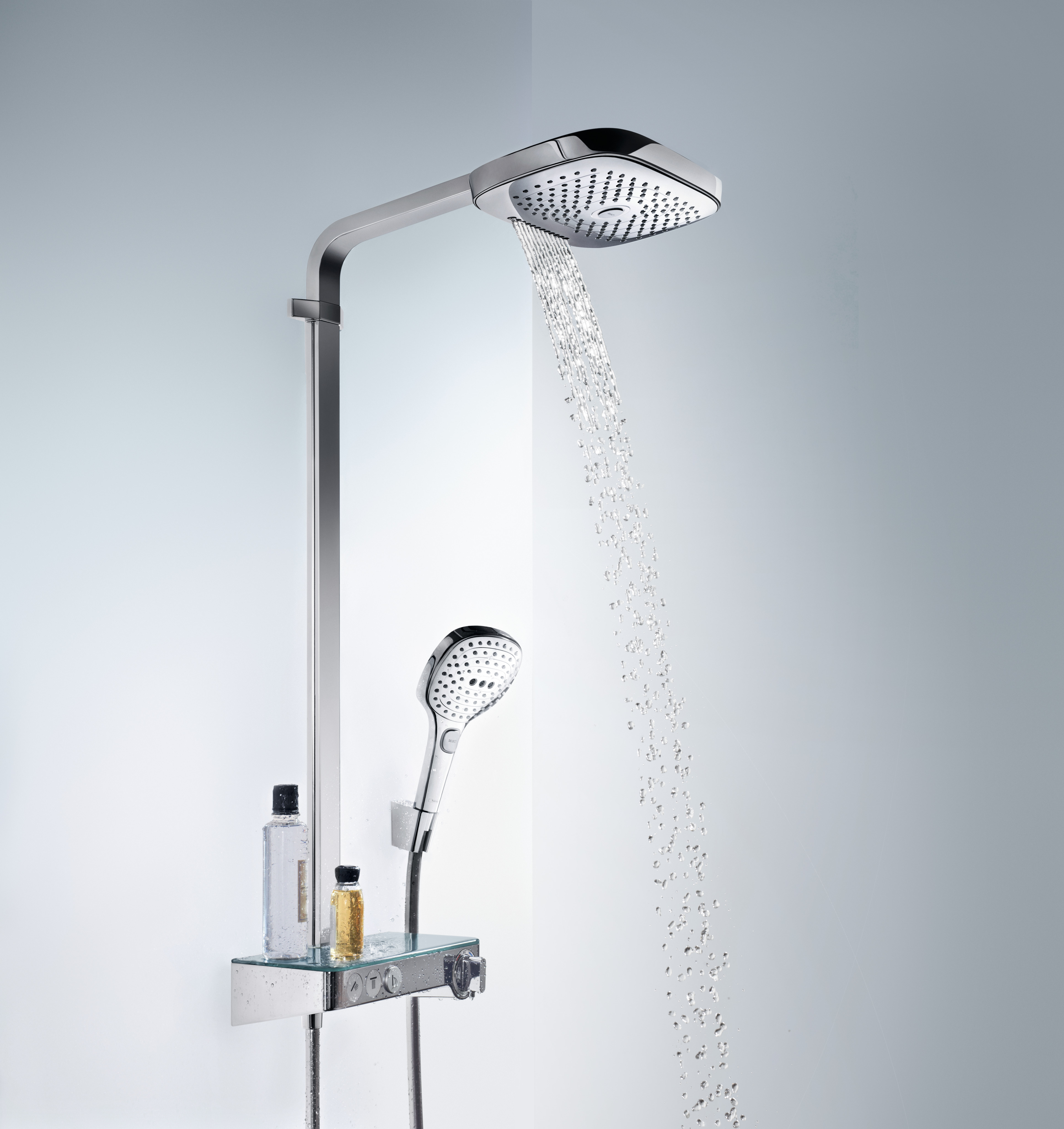 thumbnail image 2 of Hansgrohe Raindance S 150 AIR 3-Jet Shower Head - 6 Inch Chrome, With QuickClean (27495001) 2 of 11