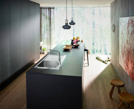 Lifestyle: C71-F450-02 Sink combi 450 Select with drainboard left 1