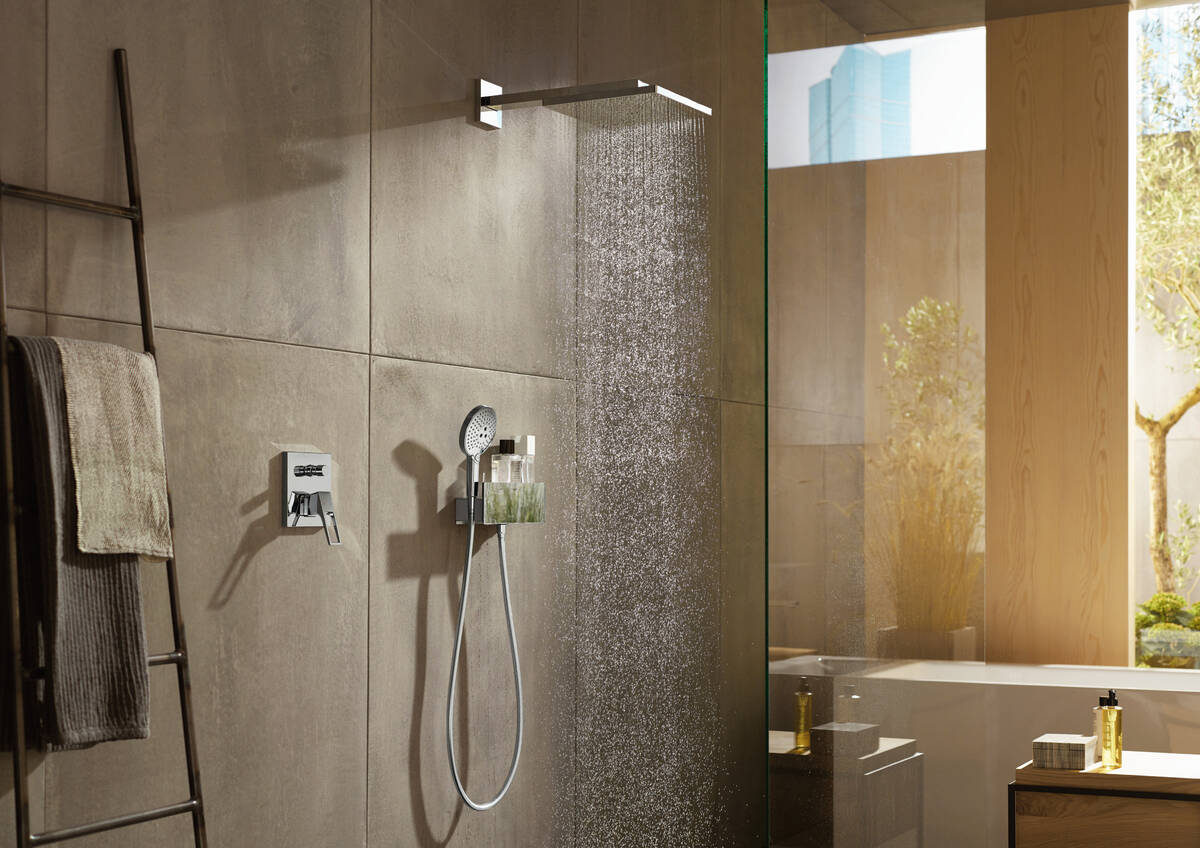 zondaar Ambassade overhemd hansgrohe Wall outlet: FixFit, Wall outlet Porter 300 with shower holder  and shower shelf, Item No. 26456000 | hansgrohe INT