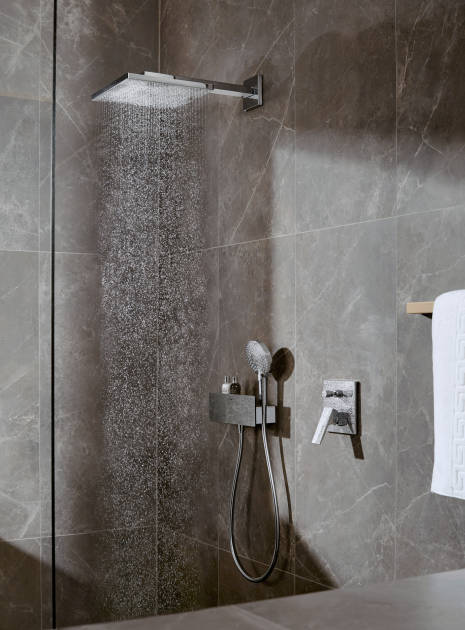 zondaar Ambassade overhemd hansgrohe Wall outlet: FixFit, Wall outlet Porter 300 with shower holder  and shower shelf, Item No. 26456000 | hansgrohe INT