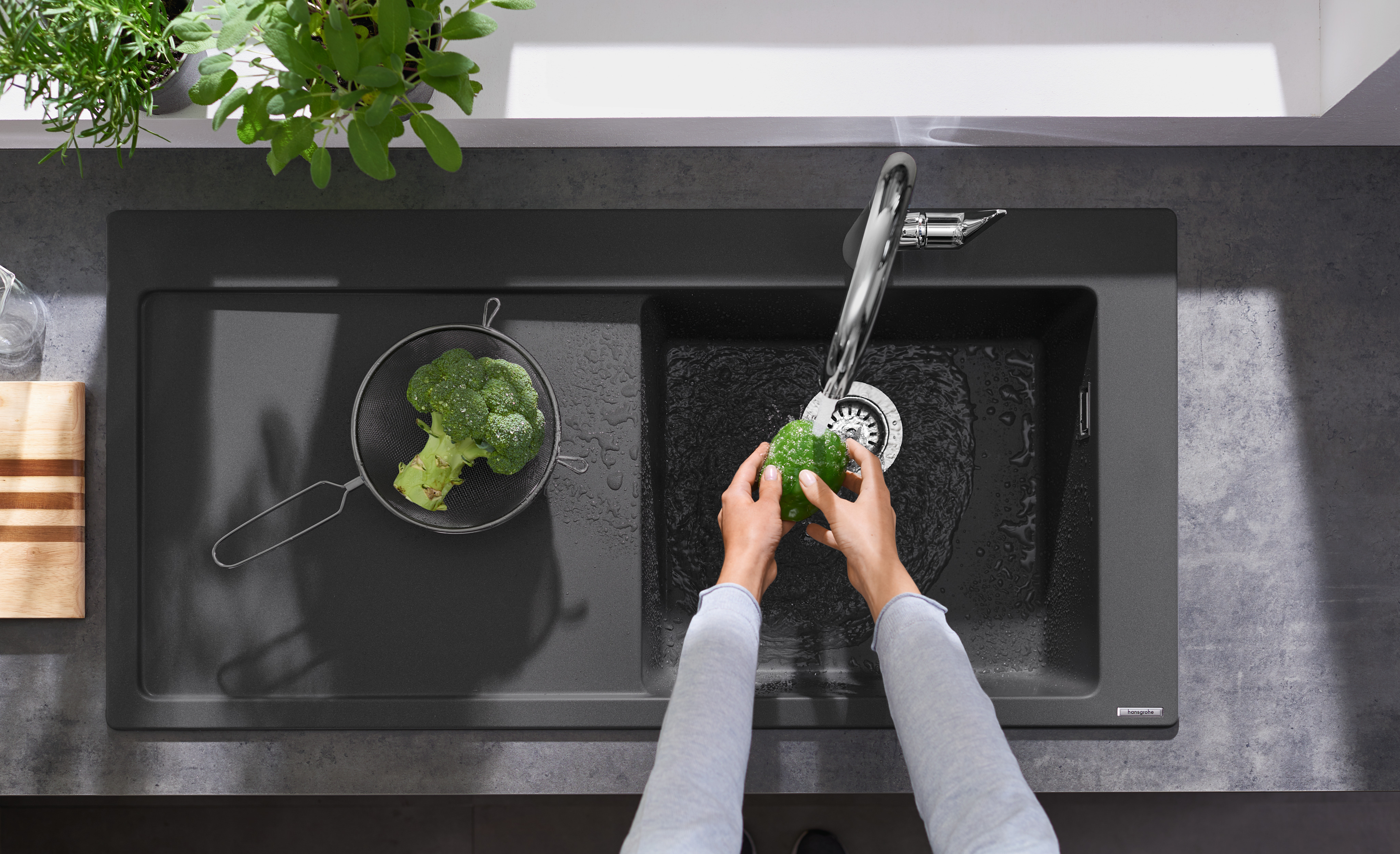 Fermer : S514-F450 Evier encastré 450 avec égouttoir 1