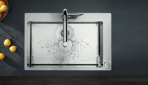 Lifestyle: 2-hole single lever kitchen mixer 320  pull-out spray