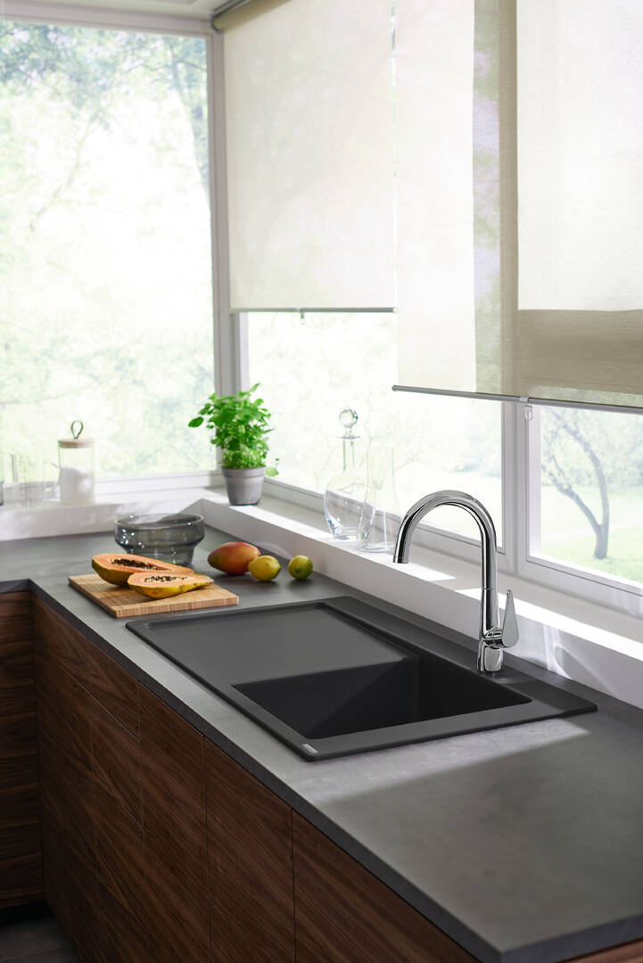 Close-Up: S514-F450 Einbauspüle 450 mit Abtropffläche links 3