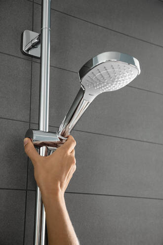 Toestemming Lil Indiener hansgrohe Wall bar sets: Croma Select E, Shower set 110 Multi EcoSmart 9  l/min with shower bar 90 cm, Item No. 26591400 | hansgrohe INT
