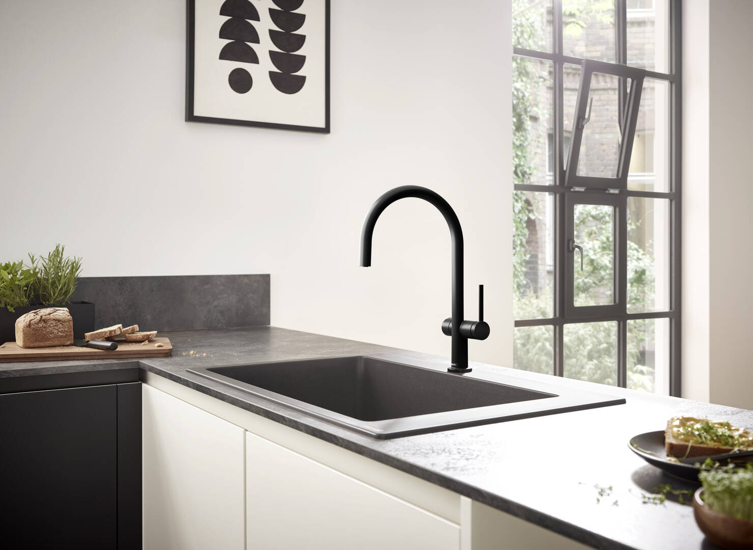 Detailný pohľad: Páková kuchynská batéria 220  uzatvárací ventil pre spotrebič