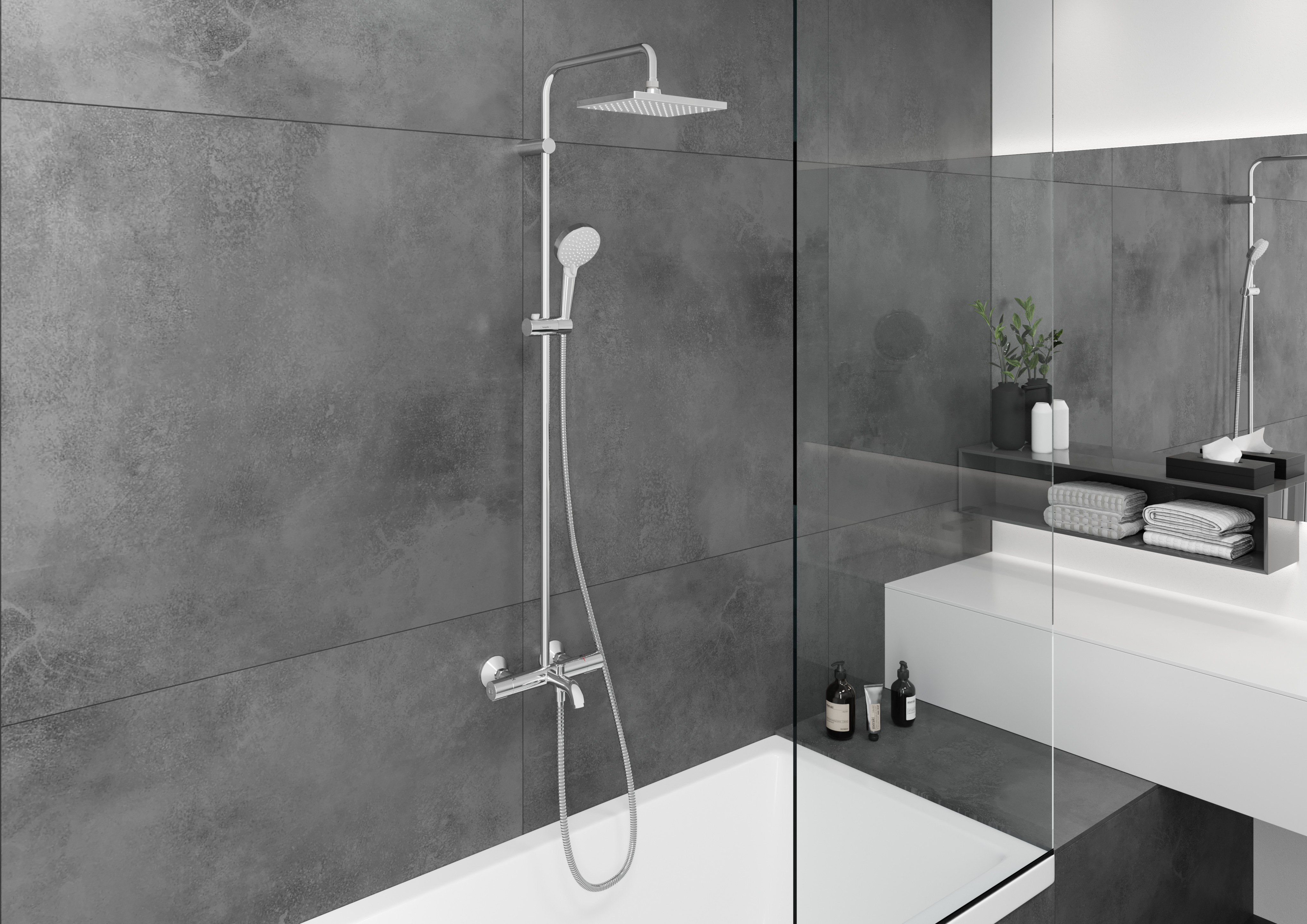 放大: Showerpipe 230 1jet with bath thermostat 1