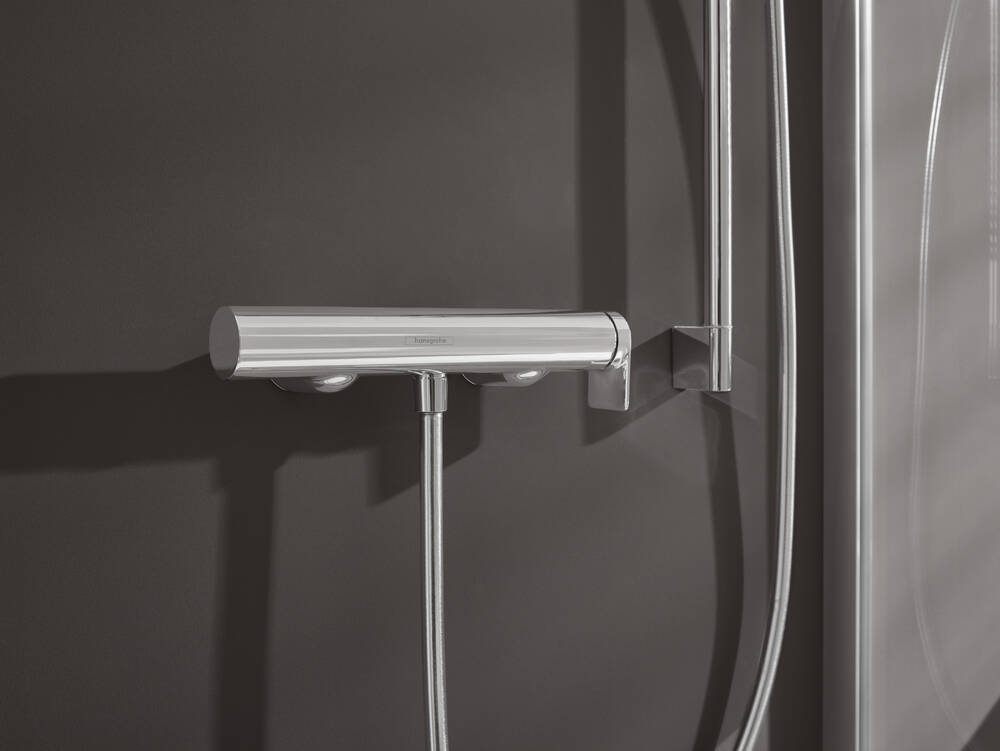 Hansgrohe Wallbars Unica Shower Bar C 90 Cm With Isiflex Shower Hose