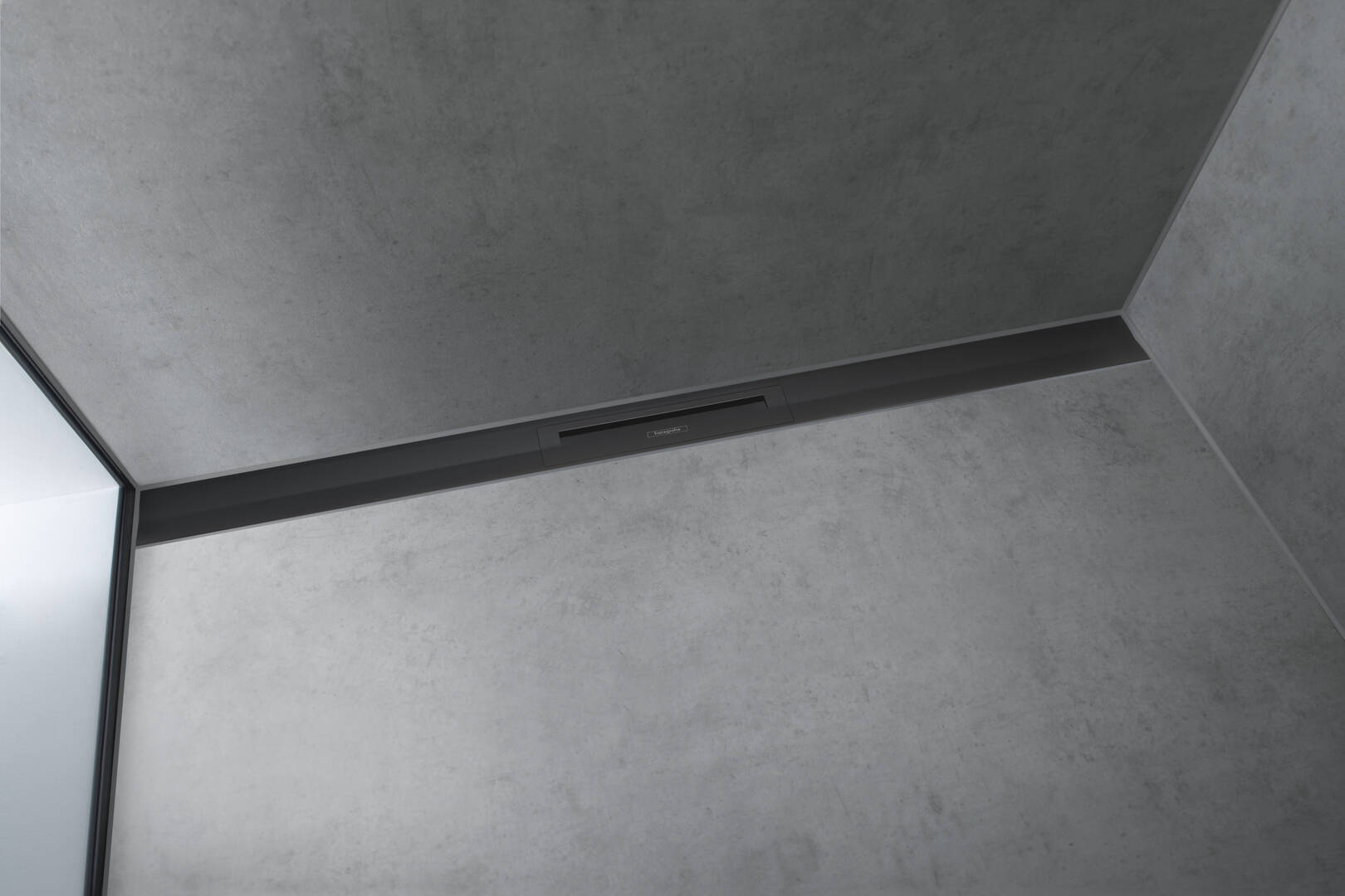 Primer plano: Desagüe lineal de ducha 1000 recortable para instalación mural 2