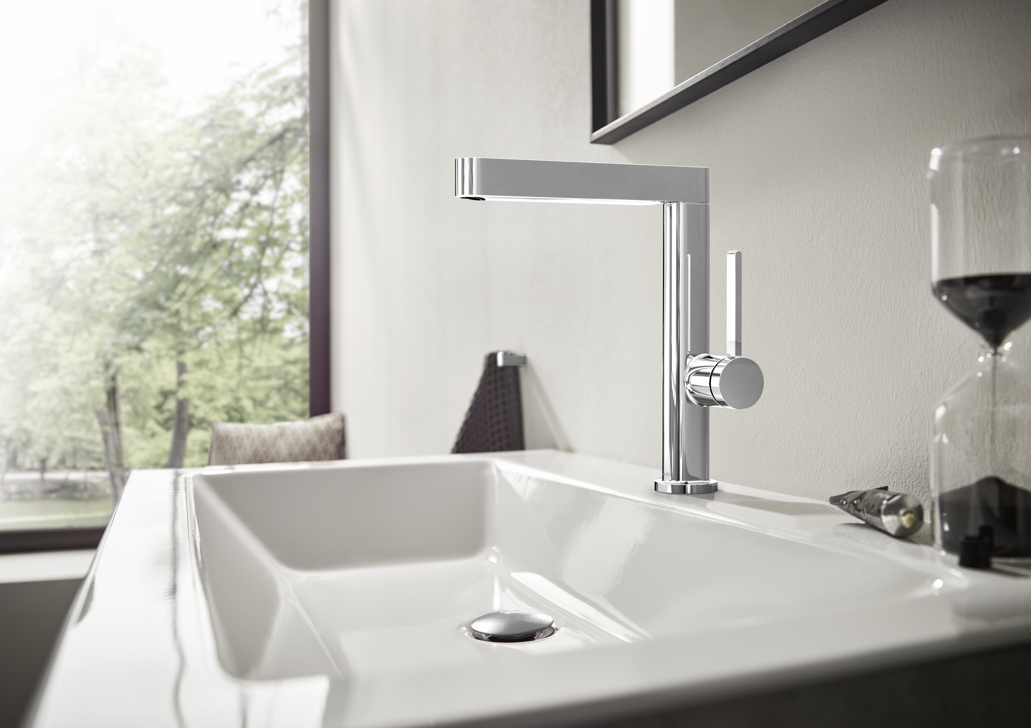 Hansgrohe сливным клапаном push open