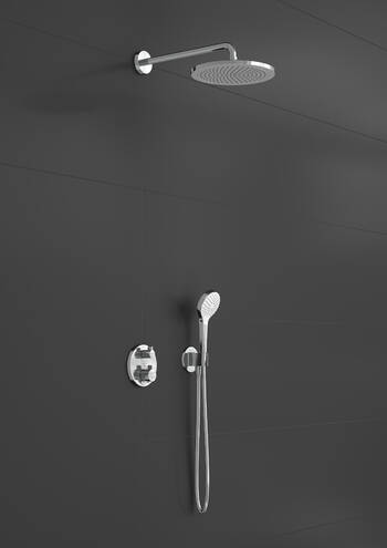 Close-up: Design ShowerSet 280 1jet with thermostat Ecostat S  basic set and hand shower 110 Vario