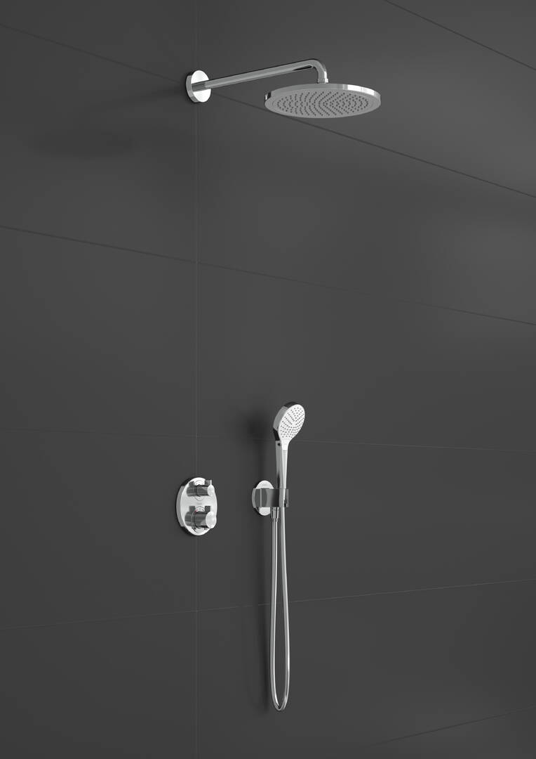 Close-up: Design ShowerSet 280 1jet with thermostat Ecostat S  basic set and hand shower 110 Vario