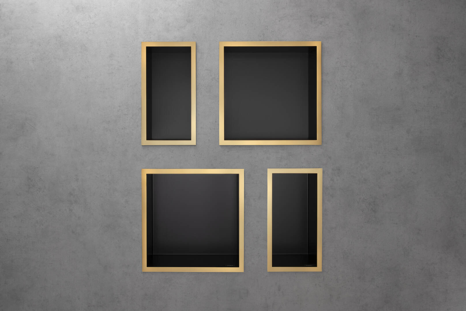 Close-Up: Wandnische Mattschwarz mit Designrahmen 300/150/100 1