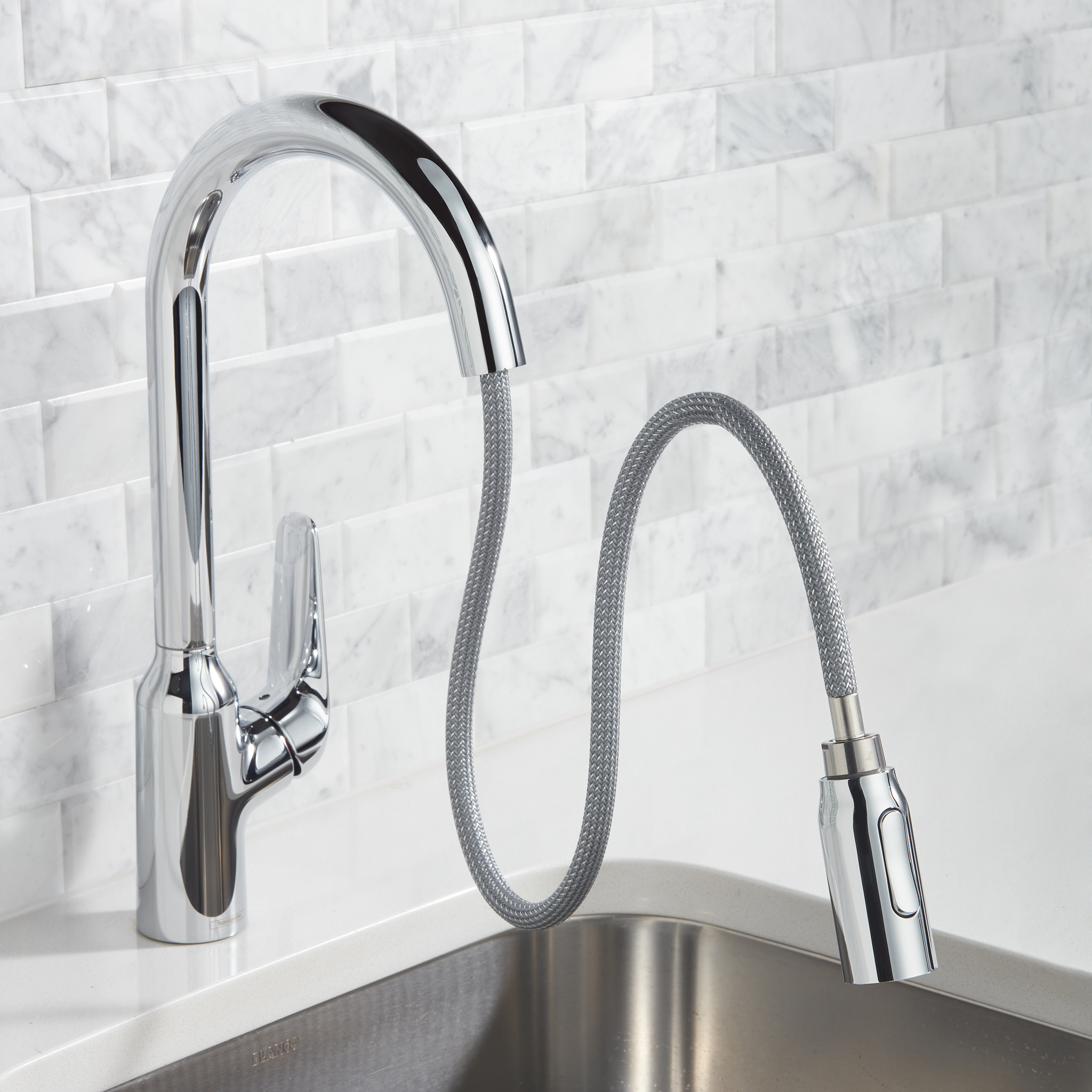 Hansgrohe Kitchen Faucets Focus N HighArc Kitchen Faucet 2 Spray   153  Har02979 Jpg 