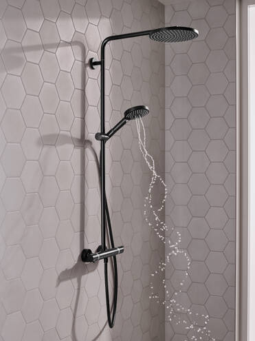 Close-up: Showerpipe 240 1jet PowderRain met thermostaat 3