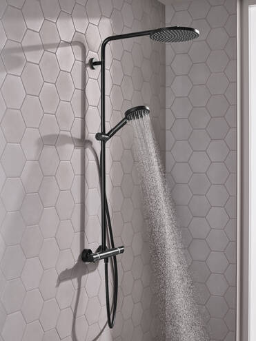 Close-up: Showerpipe 240 1jet PowderRain met thermostaat 4