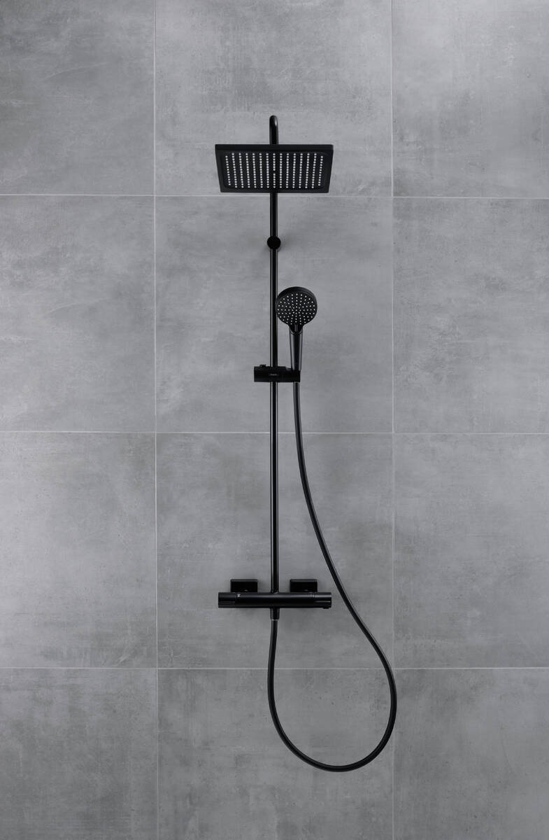 Set de ducha con termostato Hansgrohe Vernis Shape 230 1 JET negro