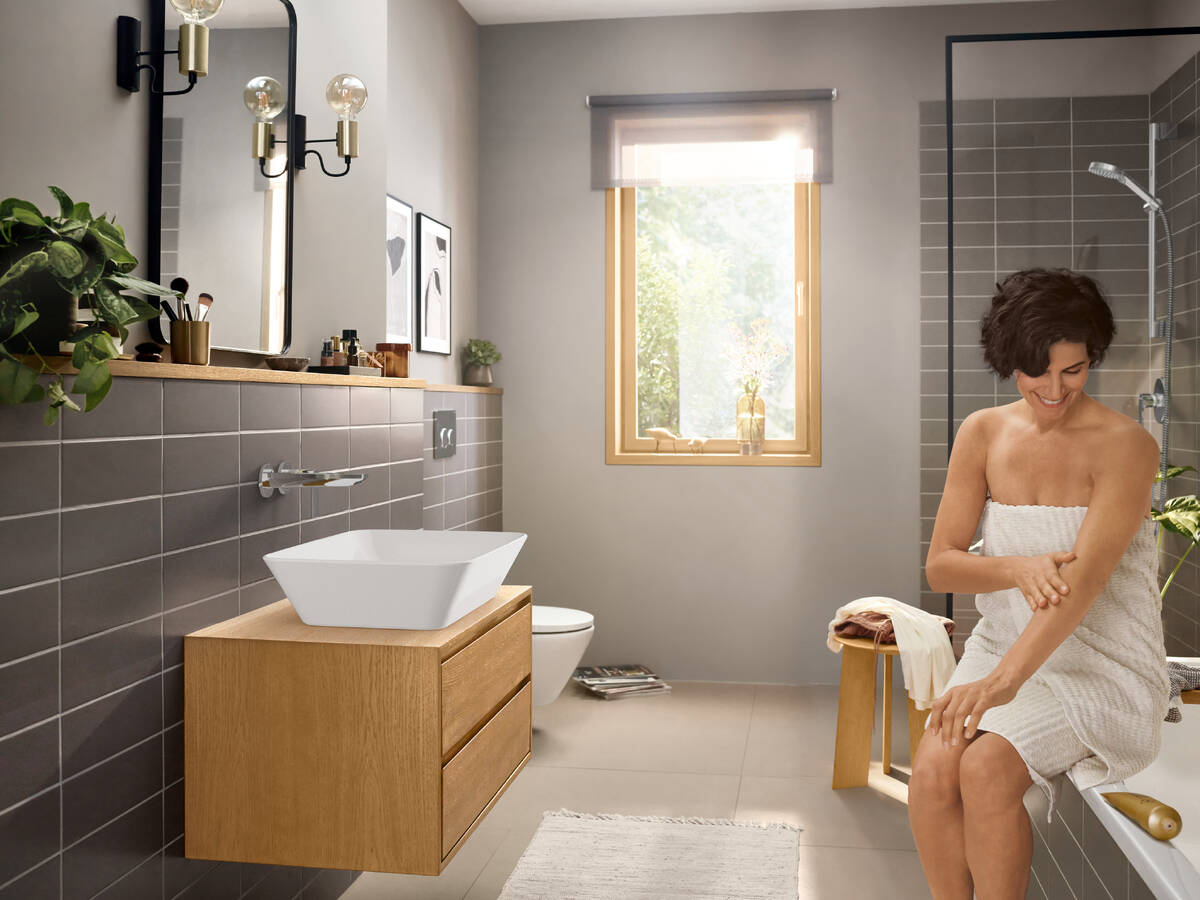 hansgrohe Mezcladores para lavabo: Rebris E, Mezclador monomando de lavabo  110 con teleducha de bidé y flexo de ducha 160 cm sin vaciador, ref.  72216000