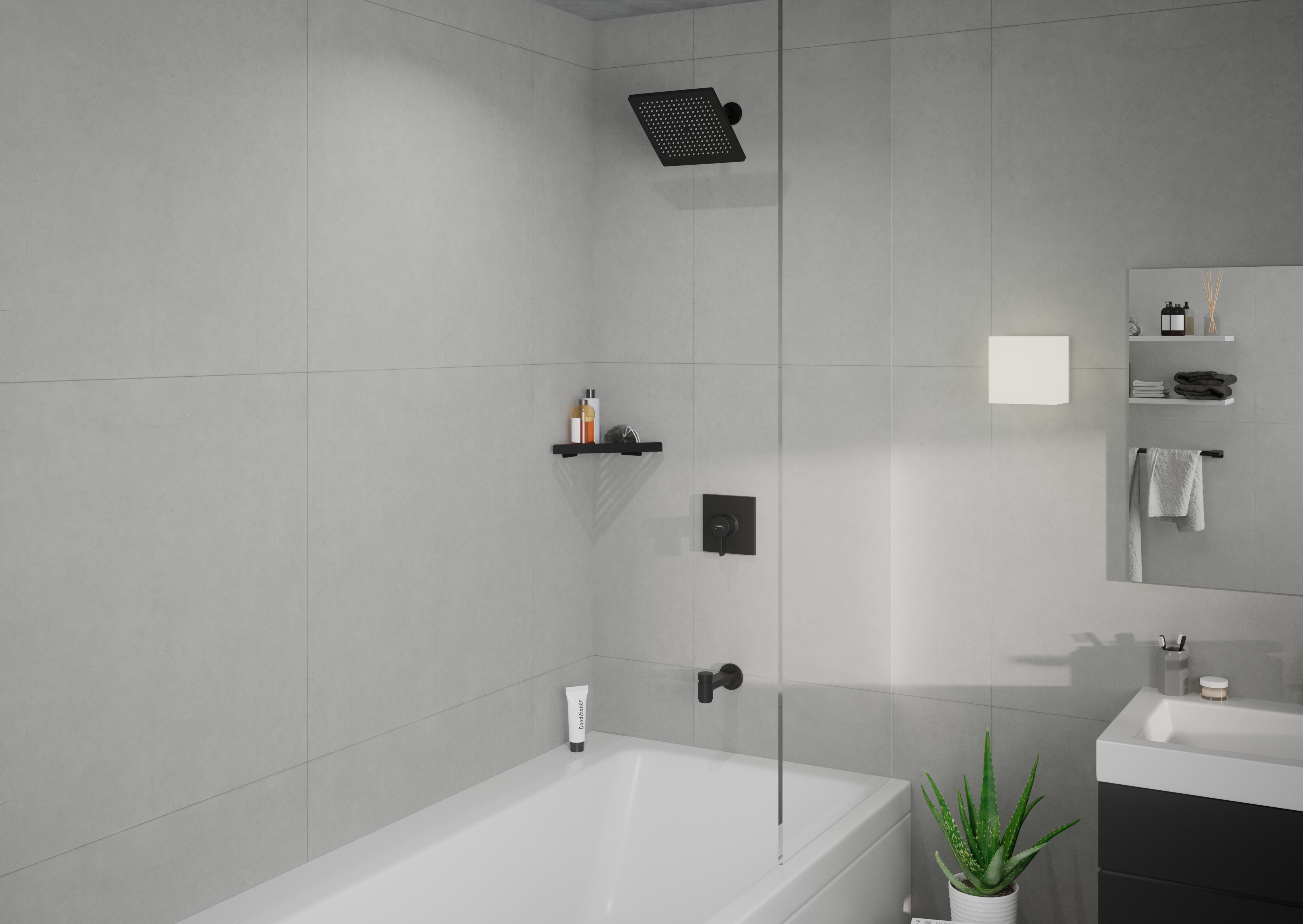 Close-up: Huvuddusch 240 1jet 2