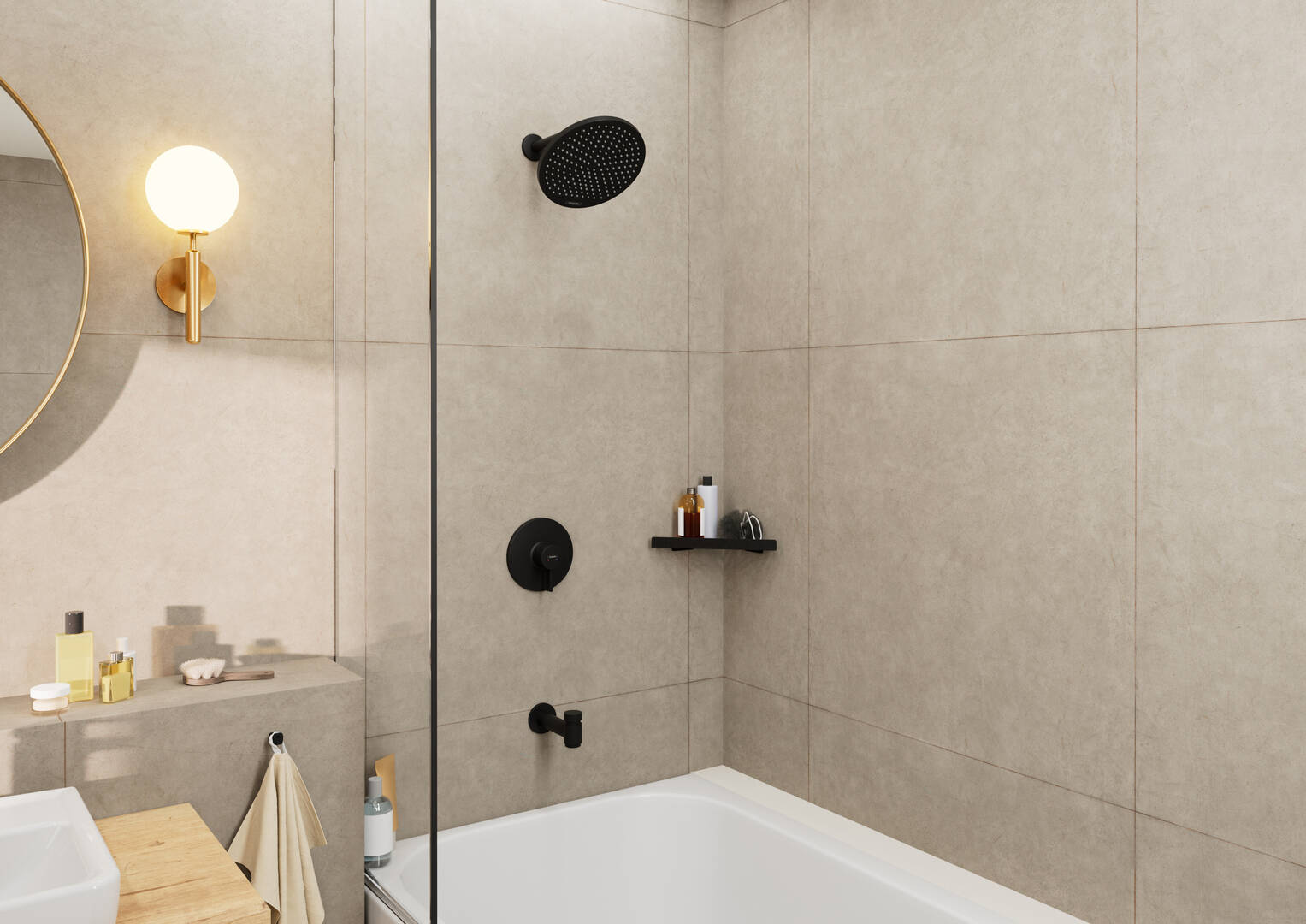 Close-up: Overhead shower 240 1jet 1