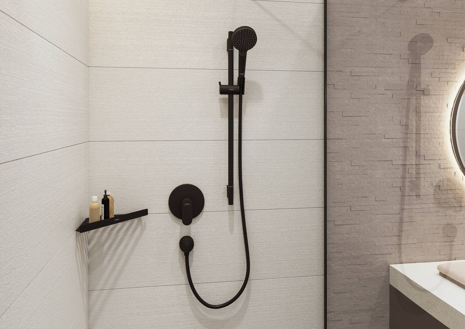 полка в ванную hansgrohe