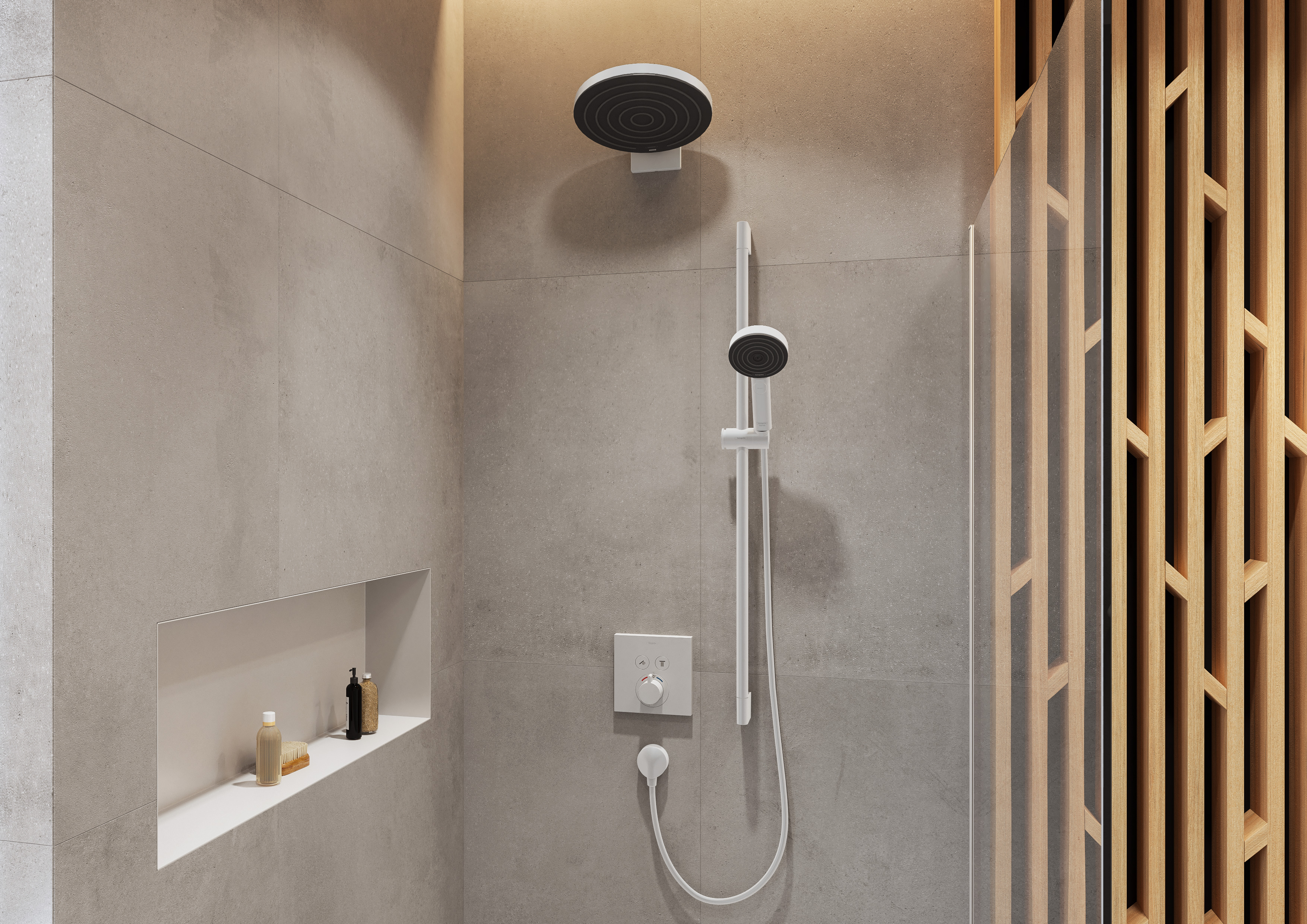 Hansgrohe 15757001 Round Thermostatic Trim With Volume Control