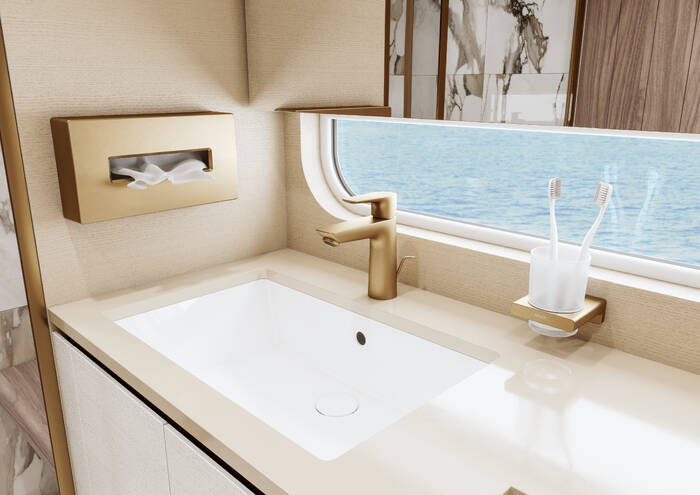 Primer plano: Mezclador monomando de lavabo 110 Coolstart con vaciador automático 1