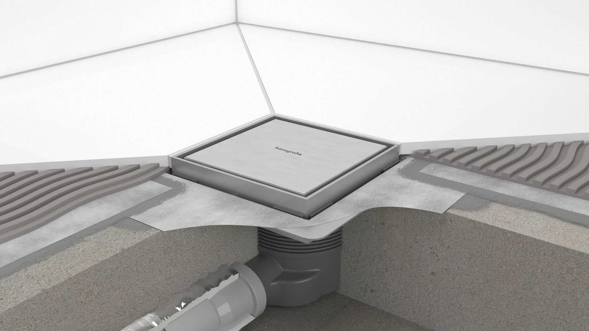 hansgrohe Caniveaux de douche RainDrain Brilliance, Siphon de douche