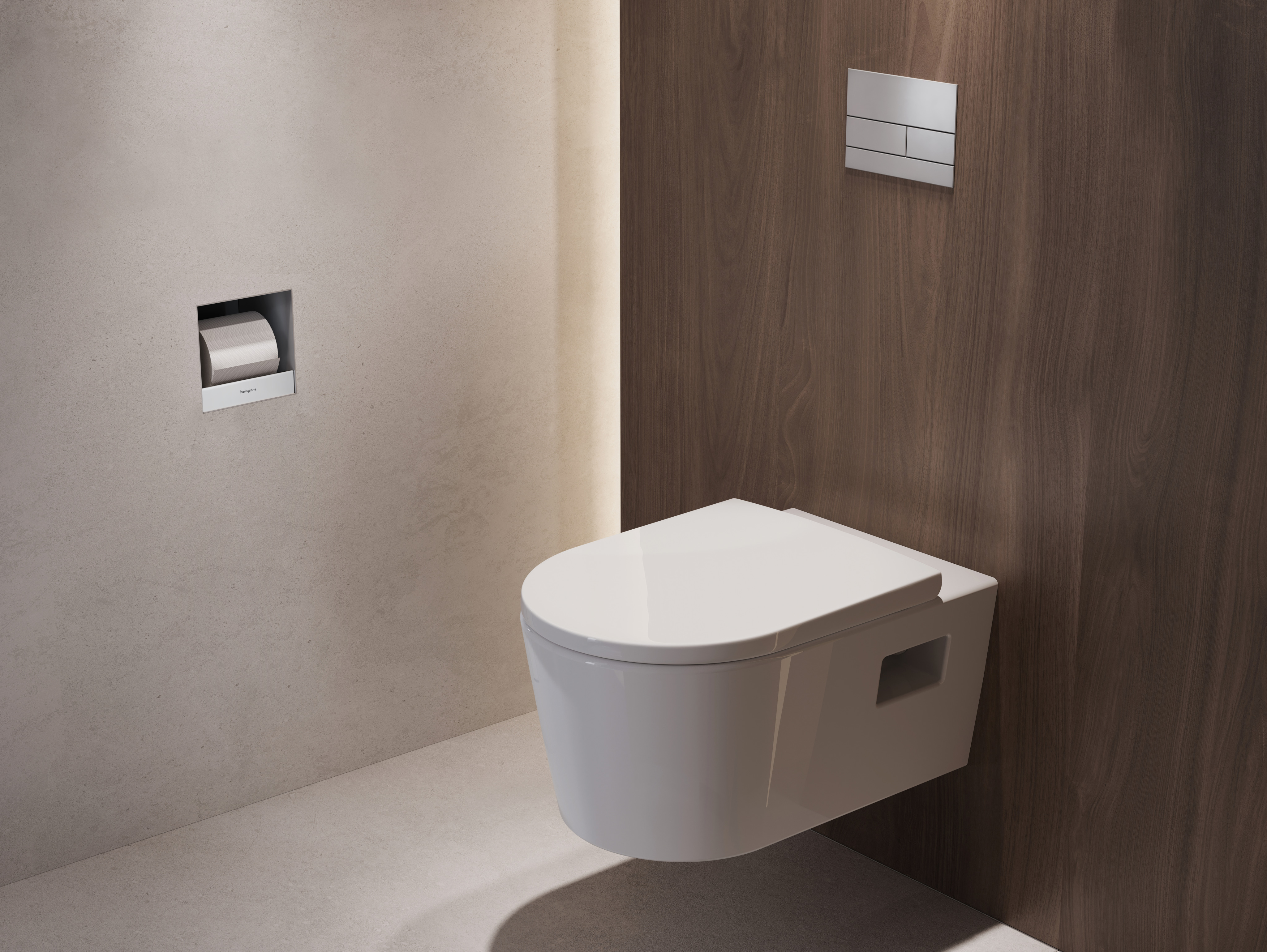 Close-up: Recessed Toilet Paper Holder 6"x 6"x 5.5" 1