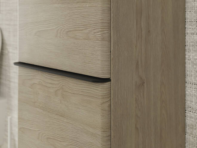 Fermer : Colonne 400/350 Chêne clair naturel  charnière de porte droite