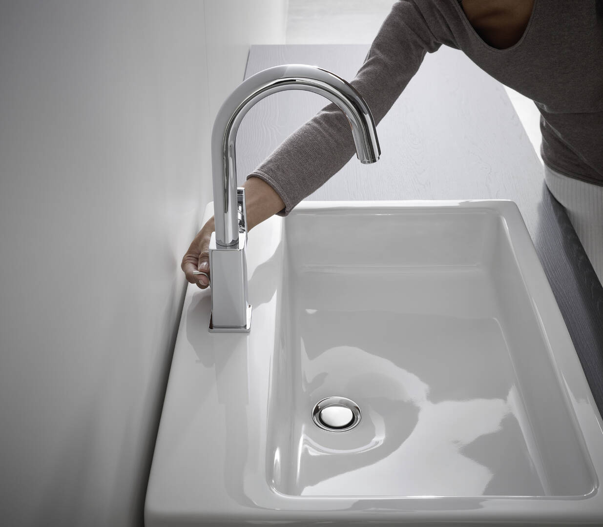 Hansgrohe Vernis Shape Miscelatore Lavabo Monocomando - Cromo, Con Saltarello, Design Moderno - Foto 7