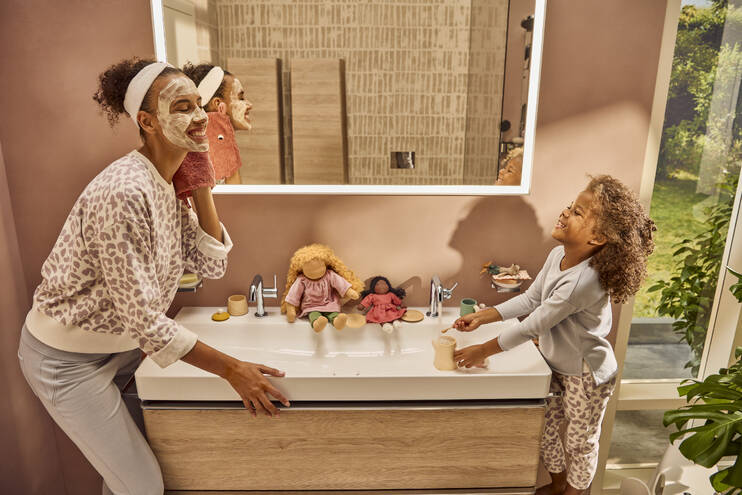 Close-up: ééngreeps wastafelkraan 110 Fine CoolStart zonder waste 2