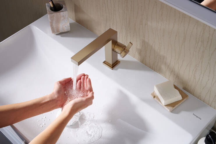 Close-Up: Waschtisch 800/480 mit Hahnloch ohne Überlauf  SmartClean