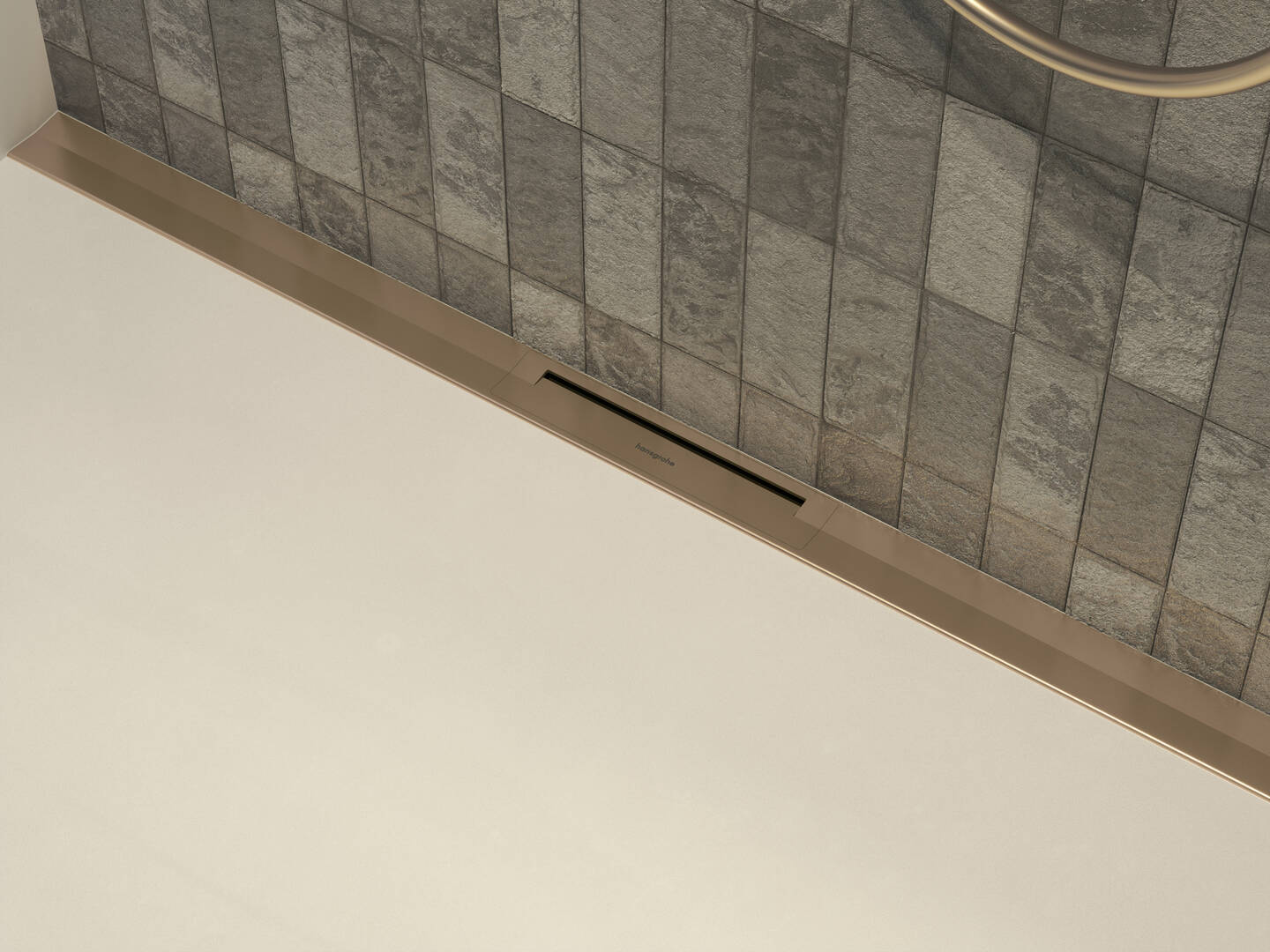 Close-up: Finish set shower drain 1000 cuttable for wall mounting 1