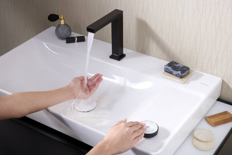 Close-up: 2-håls tvättställsblandare 150 CoolStart EcoSmart+ med silventil 4