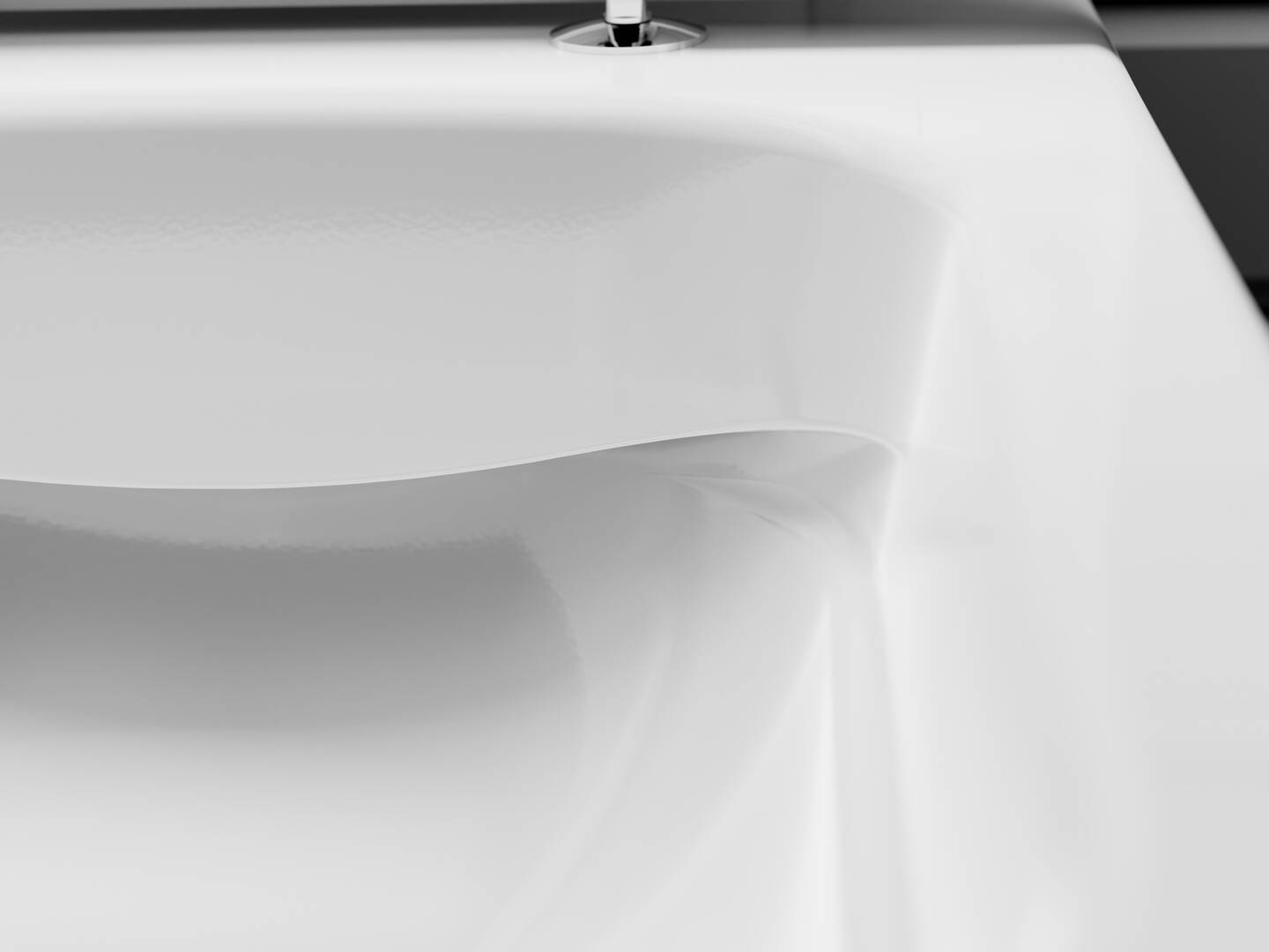 Close-Up: Wand WC AquaFall Flush  SmartClean