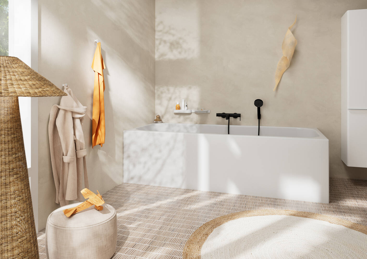 Close-up: Single lever bath mixer for exposed installation 1