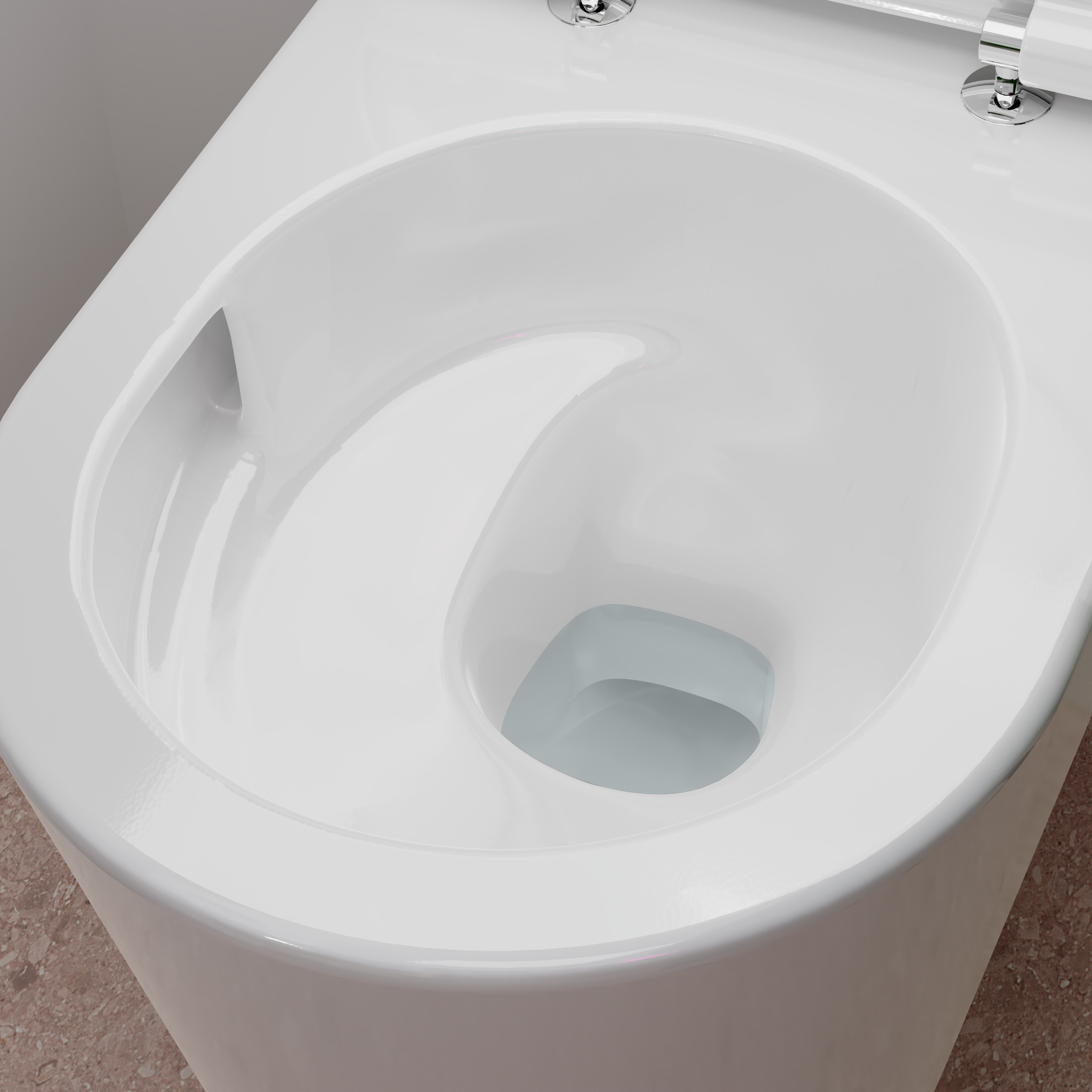 hansgrohe Toilets: EluPura S, Wall hung WC 540 AquaHelix Flush, SmartClean,  Item No. 61114450