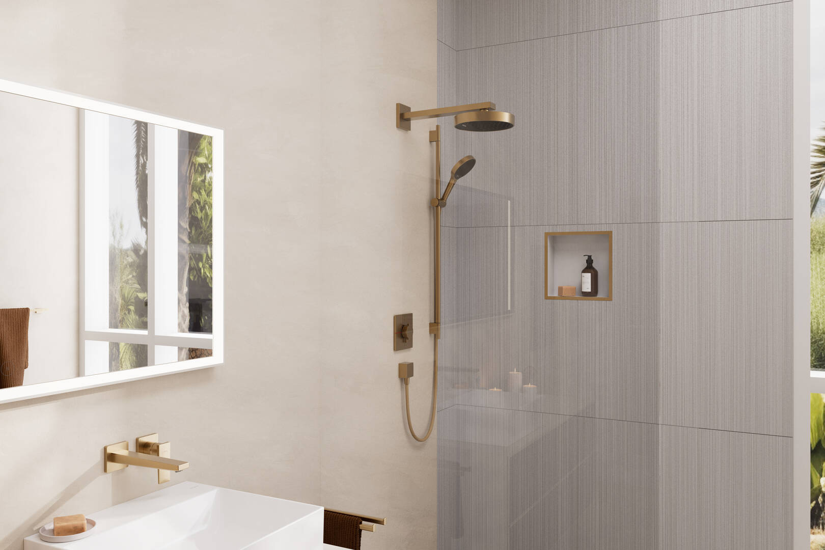 hansgrohe Комплектующие: XtraStoris Individual, Настенный короб с ...