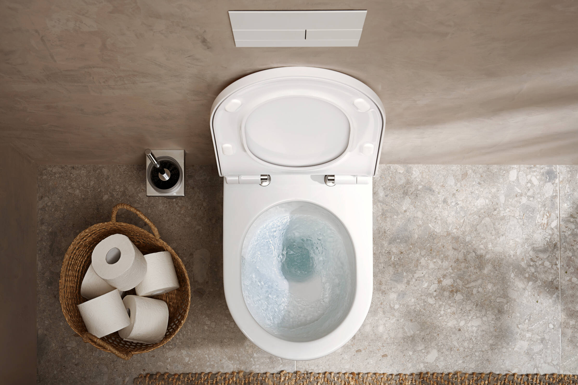 XQHD Brosse Toilette WC Silicone Poils, Impassesfort Nettoyage Brosse WC  Floor Standing/Wall Mounted Balai De Toilette Salle De Bain : :  Cuisine et Maison