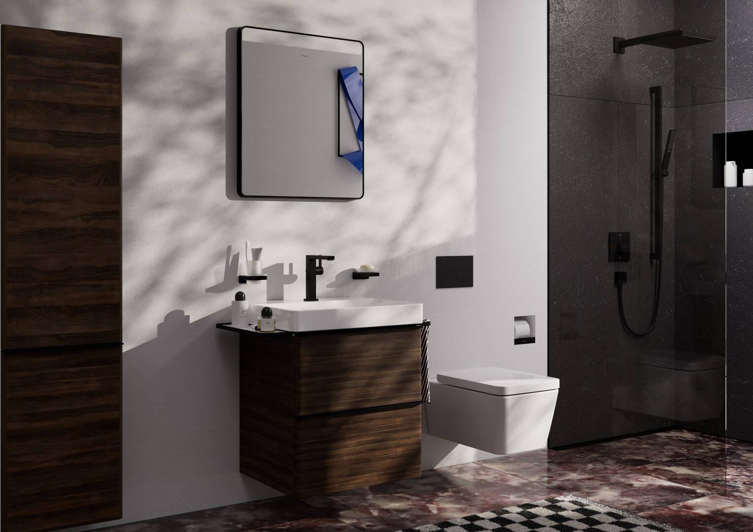 Fermer : Meuble bas pour plan vasque 580/475  2 tiroirs