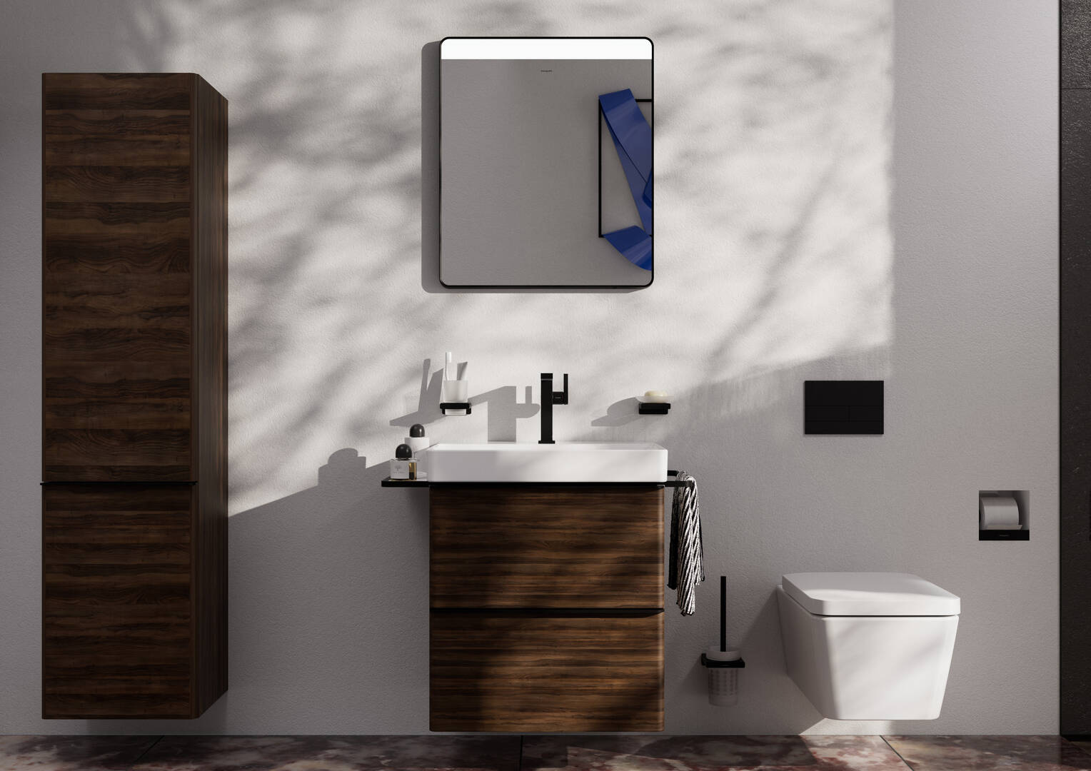 Fermer : Meuble bas pour plan vasque 580/475  2 tiroirs