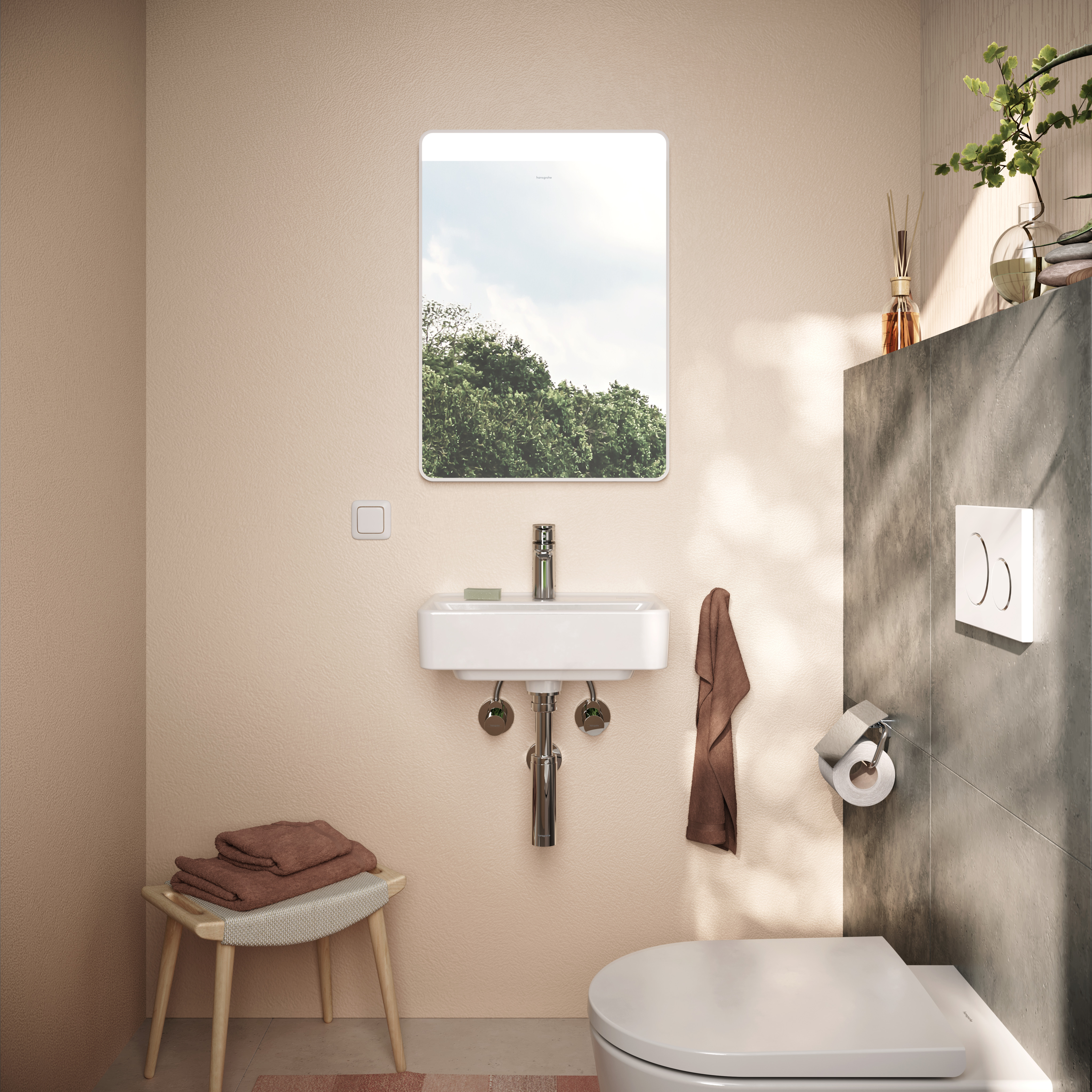 Fermer : Miroir avec éclairage LED horizontal 500/30 interrupteur mural 8