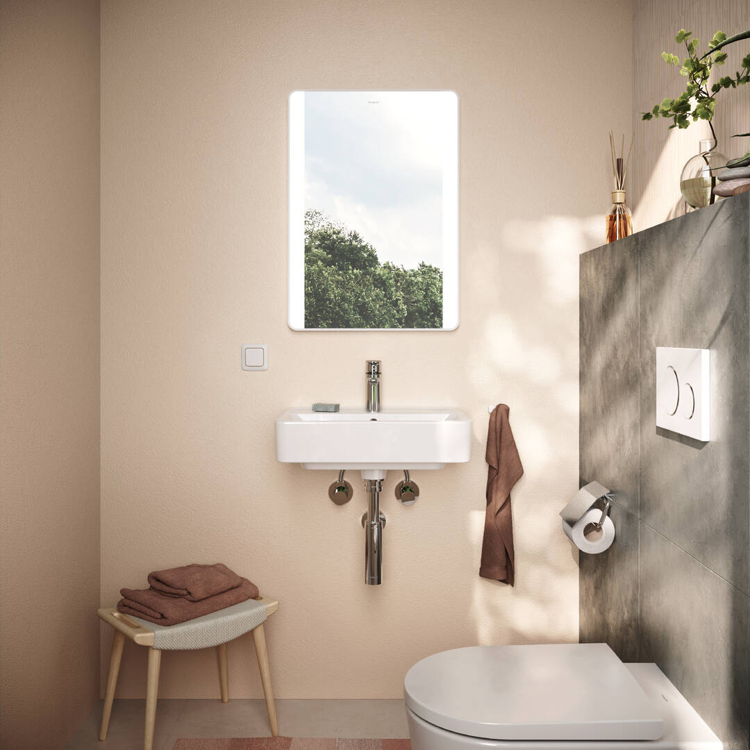 Fermer : Miroir avec éclairage LED latéral 500/30 interrupteur mural 4