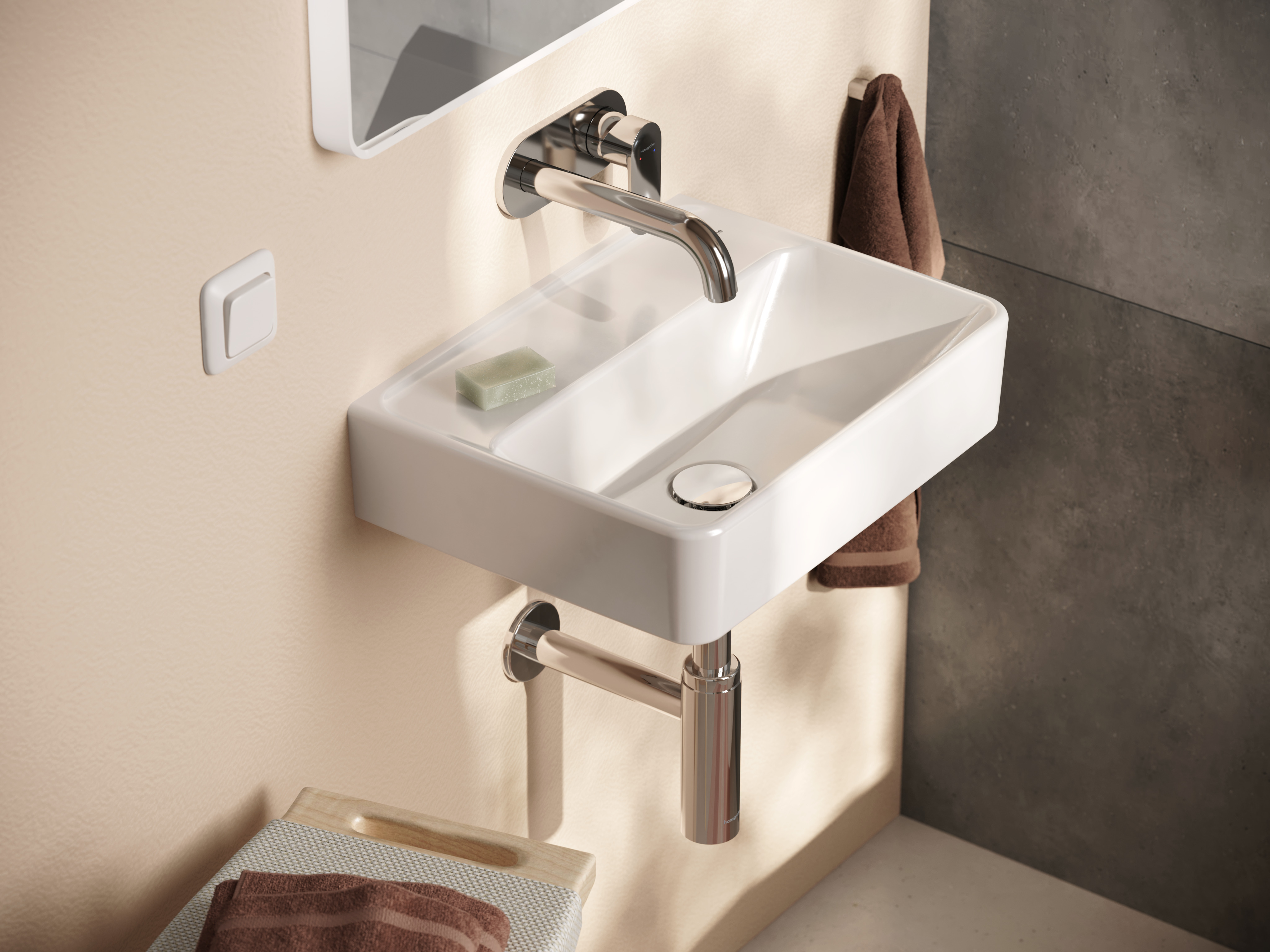 hansgrohe Washbasin mixers: Vernis Blend, Single lever basin mixer for  concealed installation wall-mounted with spout 20,7 cm, Item No. 71576000