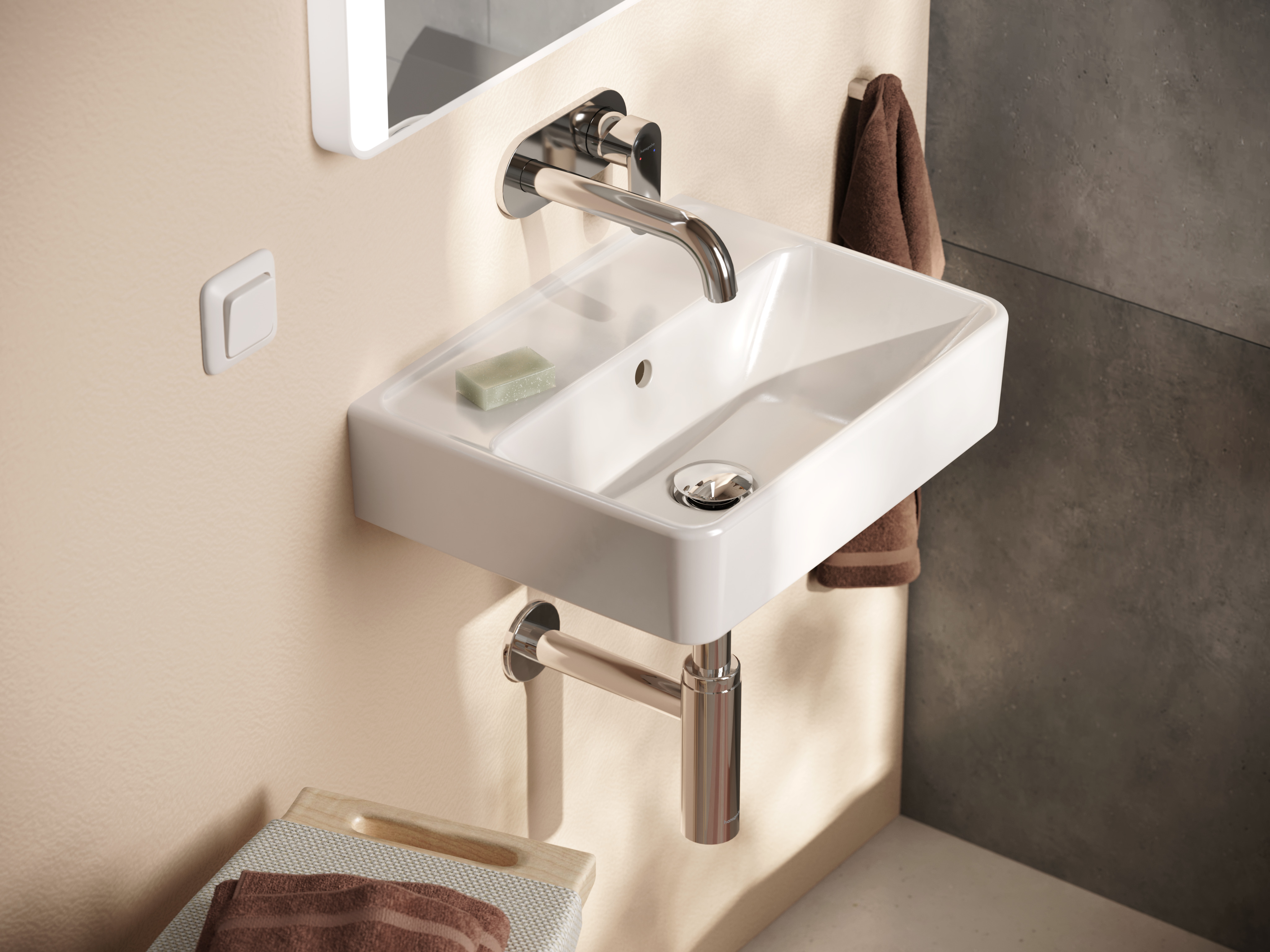 hansgrohe Washbasin mixers: Vernis Blend, Single lever basin mixer for  concealed installation wall-mounted with spout 20,7 cm, Item No. 71576000