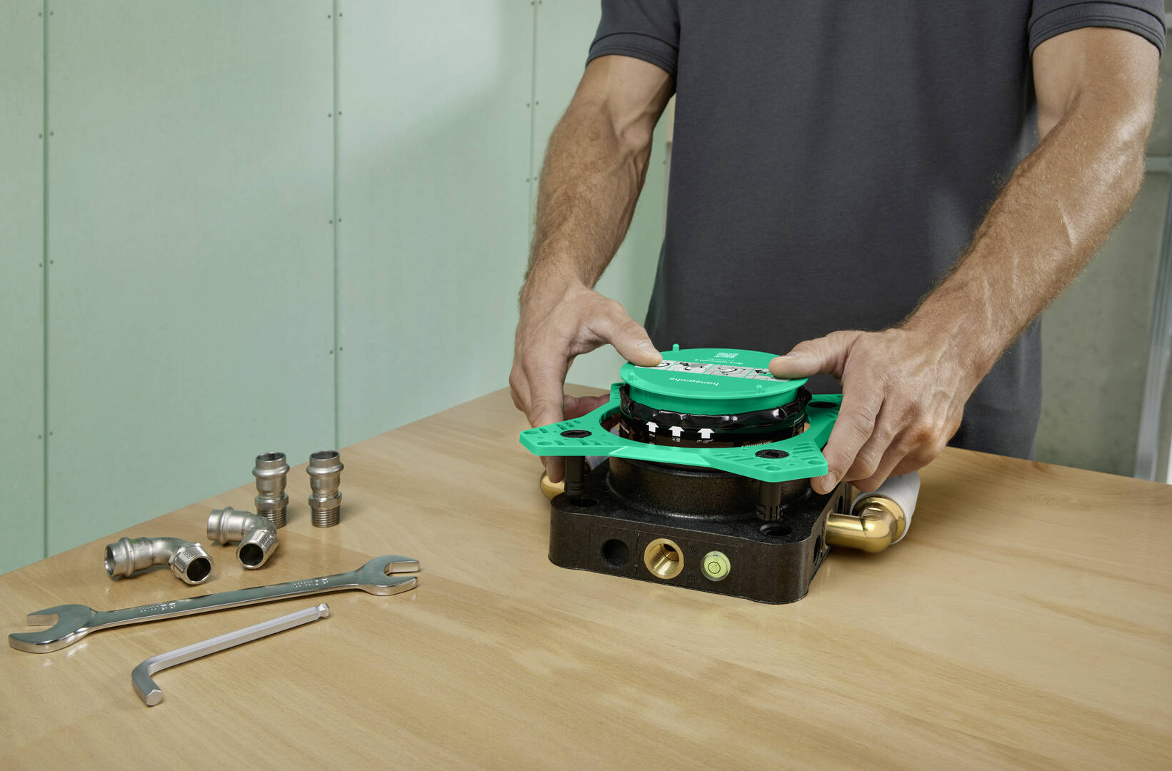 Close-up: Indbygningsdel inkl. lækagesikringer G 1/2" 1